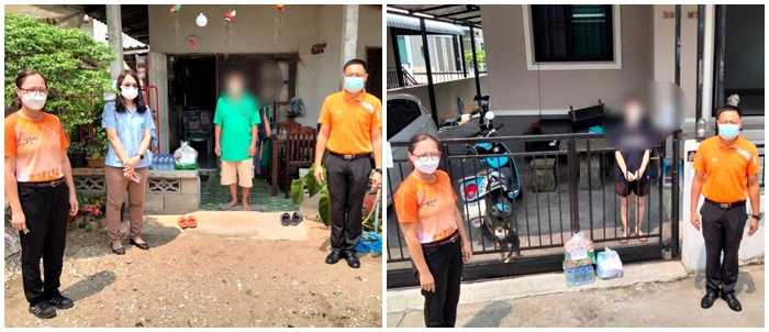 มอบถุงยังชีพและชุดตรวจโควิดแก่ผู้กักตัว31-3-65