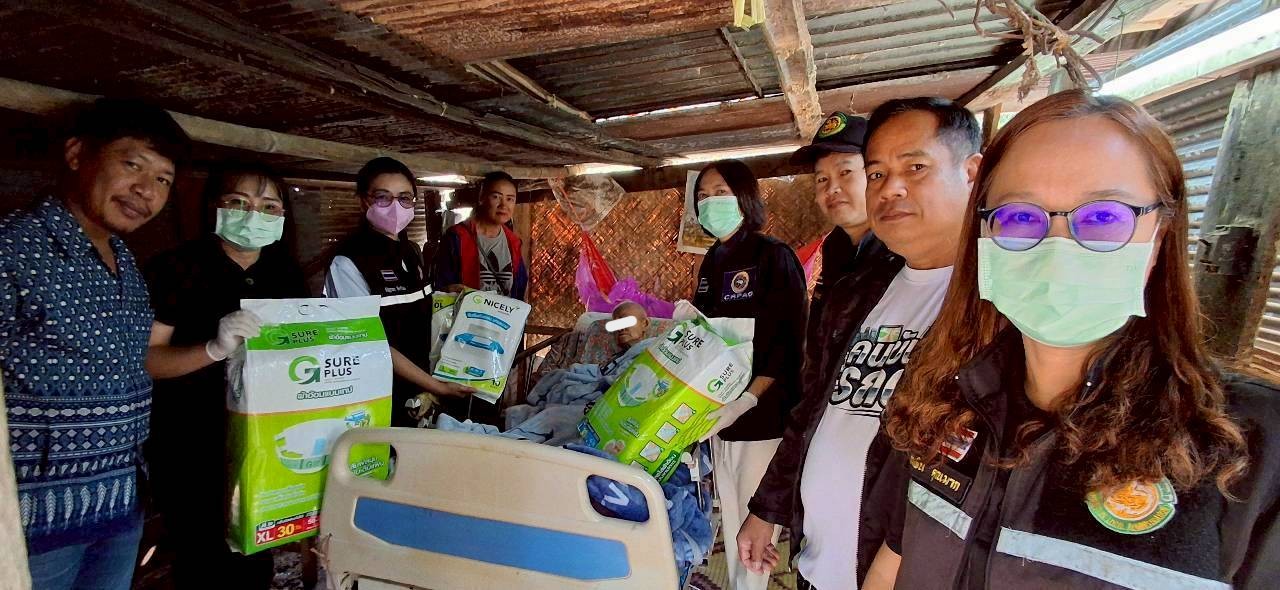 มอบผ้าอ้อมให้แก่ผู้พิการ จำนวน 1 ราย บ้านหนองด่าน หมู่ที่ 1