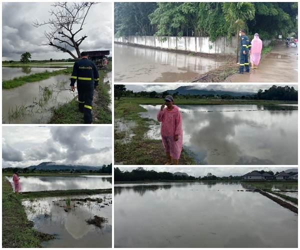 งานป้องกันฯ  ลงพื้นที่สำรวจน้ำขัง  พื้นที่บ้านหนองด่าน