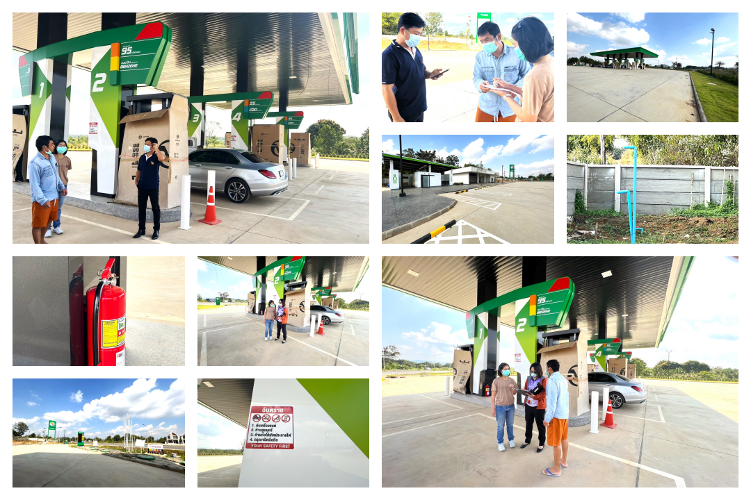 ตรวจสถานประกอบการ สถานีบริการน้ำมันพีที