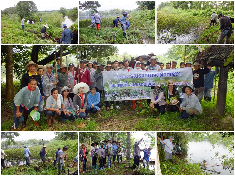 โครงการรณรงค์กำจัดผักตบชวาในเขตพื้นที่ อบต.รอบเวียง