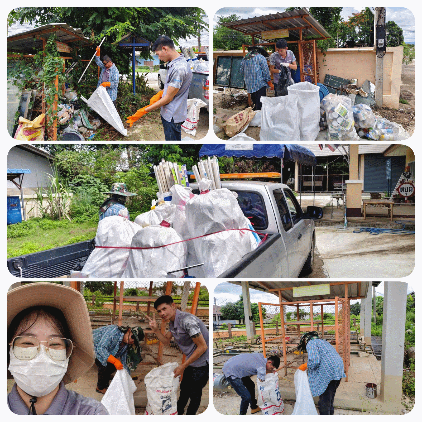 ในวันที่ 15 กรกฎาคม 2569 งานสาธารณสุขออกเก็บขยะอันตราย ทั้ง 5 หม่บ้าน