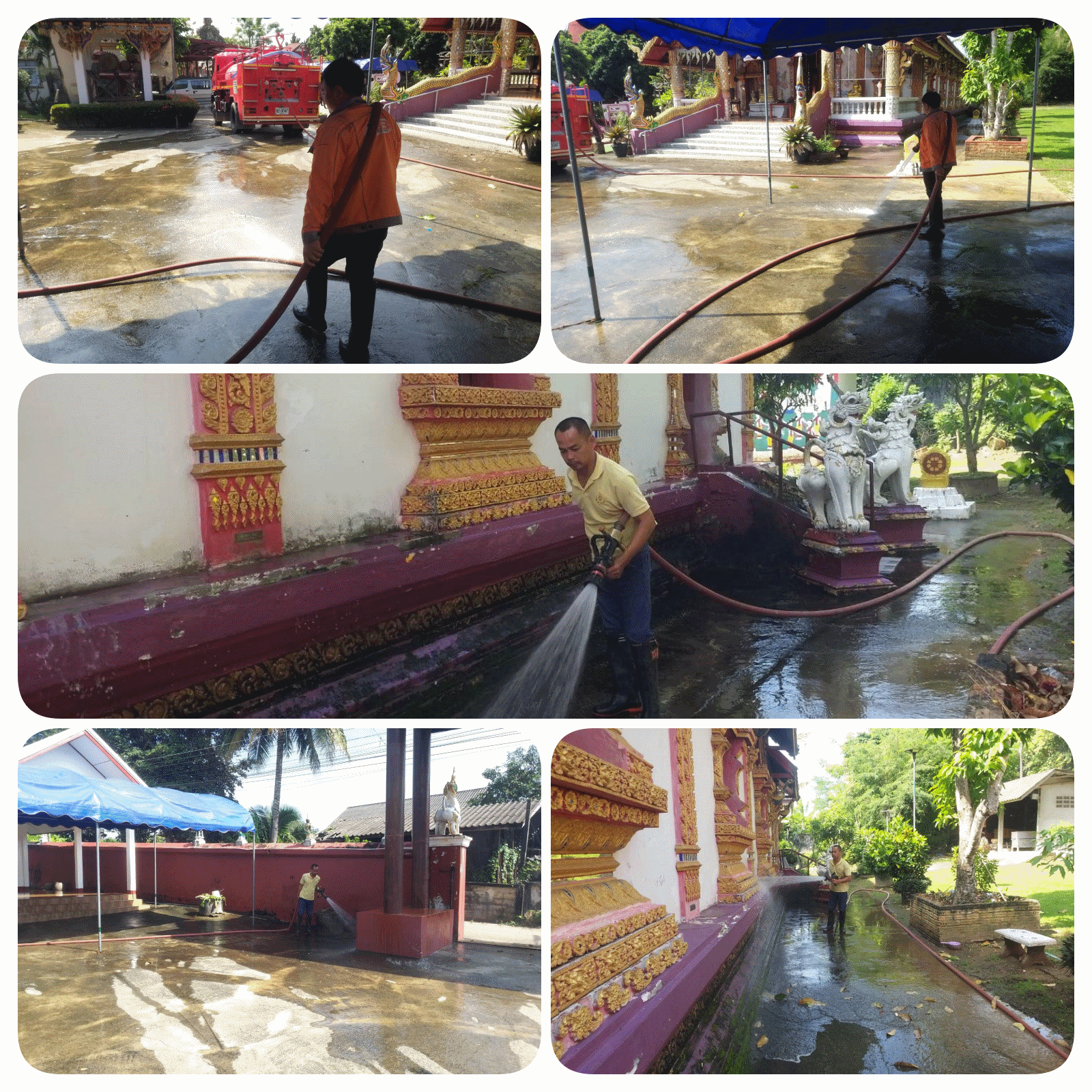 ออกบริการล้างวัดป่ายางมน เพื่อเตรียมงานกฐิน ในวันที่ 24 ตุลาคม 2567