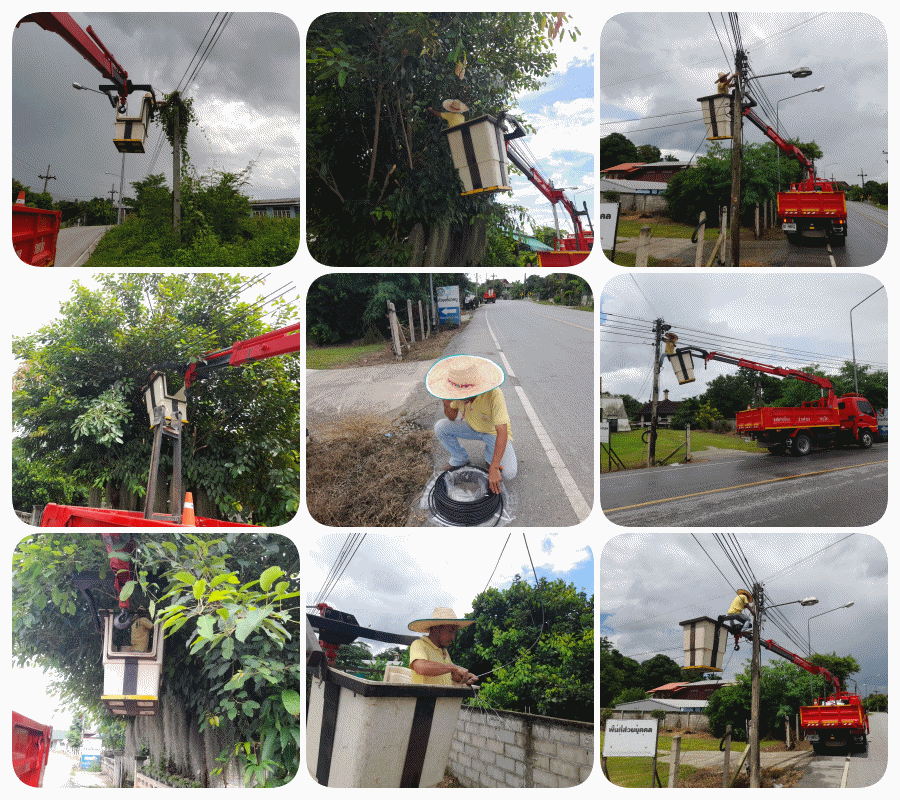 กองช่าง  ดำเนินการซ่อมไฟกิ่งบริเวณบ้านป่าบง  หมู่ที่ 3 ในวันที่  24  กรกฎาคม  2567